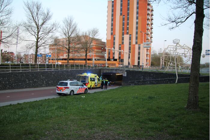 Traumahelikopter landt voor incident in fietstunnel