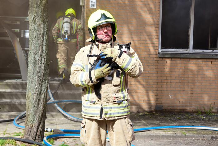 Meerdere bewoners door brand opgesloten in woningen