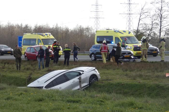Zwaar ongeval tussen drie voertuigen