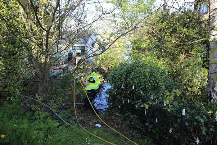 Brand in houten schuur