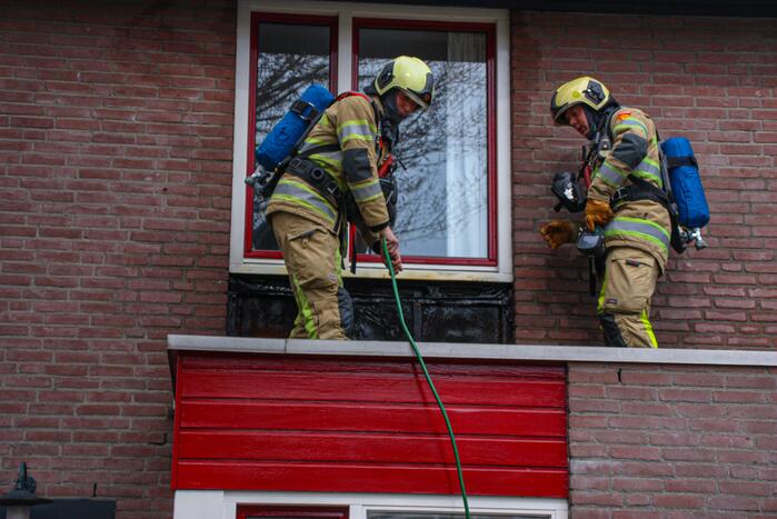 Brand op dak tijdens werkzaamheden