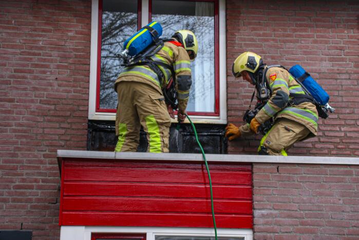 Brand op dak tijdens werkzaamheden