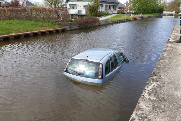 Personenauto belandt in water