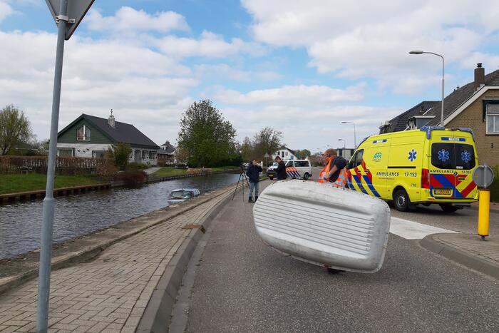 Personenauto belandt in water