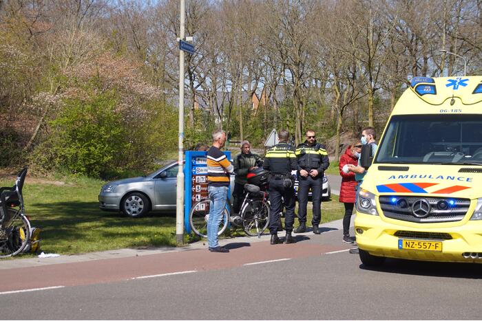 Fietser gewond bij botsing met motor