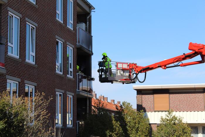 Veel bekijks bij brand op balkon