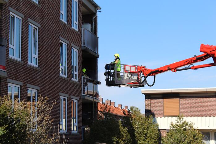 Veel bekijks bij brand op balkon