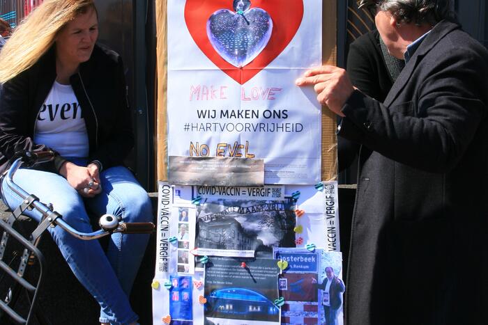 Drukte bij demonstratie in binnenstad