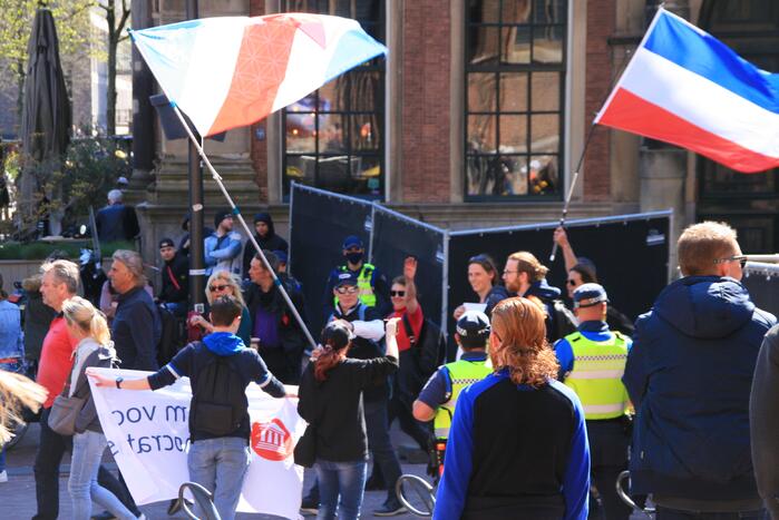 Drukte bij demonstratie in binnenstad