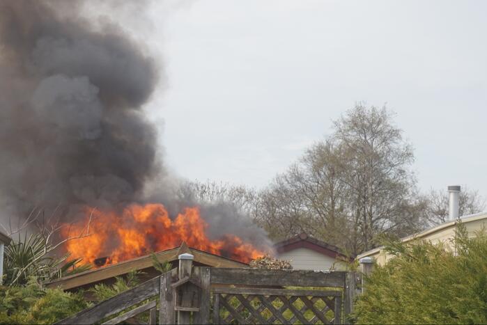 Caravan op camping Duinrand verwoest door brand