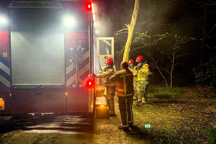 Stuk heide gaat in vlammen op