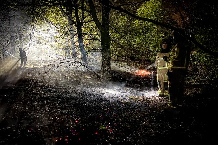 Stuk heide gaat in vlammen op
