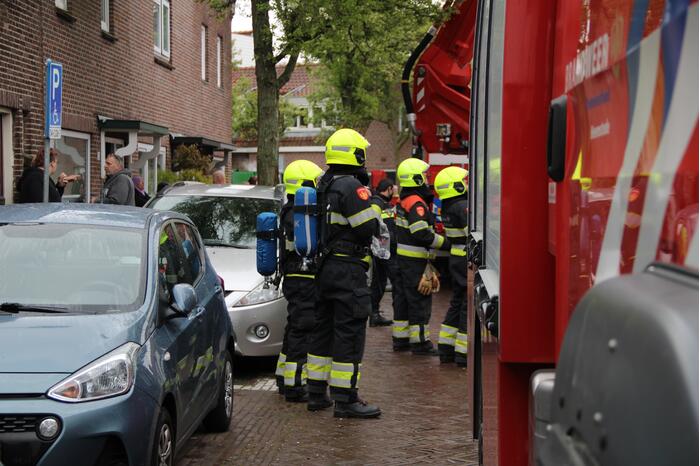 Veel rook bij brand in schoorsteen