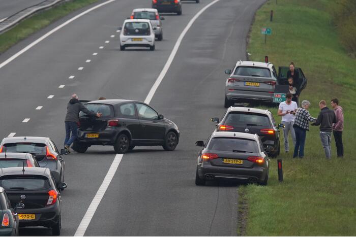 Foto-update: #Wezep Schade bij ongeval op snelweg Rijksweg A28 Wezep.
