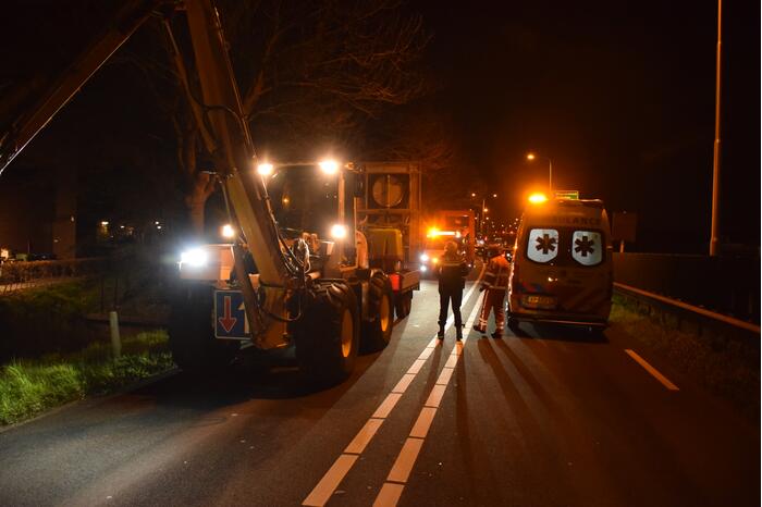 Gewonde bij aanrijding bij wegwerkzaamheden