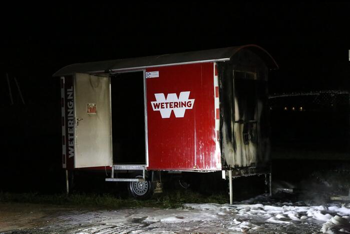 Bouwketen beschadigd door brand