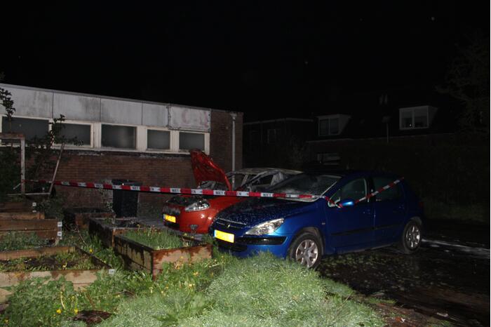 Geparkeerde auto verwoest door brand