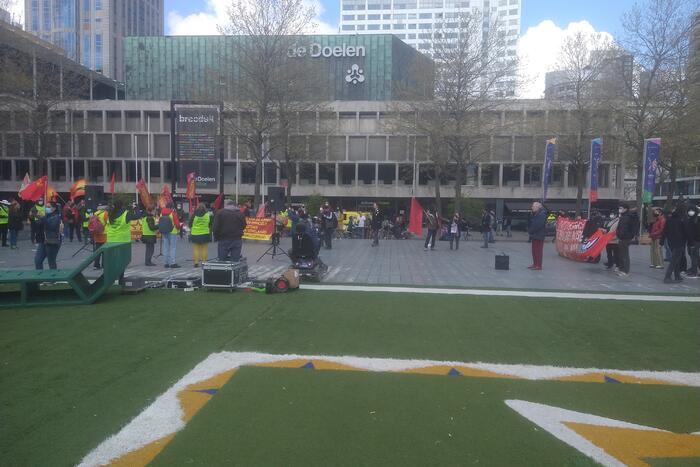 Demonstranten 1 mei comité van start