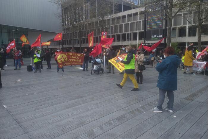 Demonstranten 1 mei comité van start