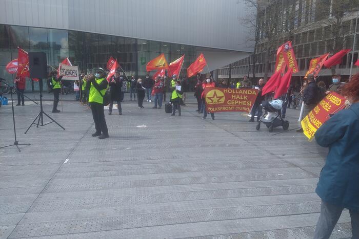 Demonstranten 1 mei comité van start