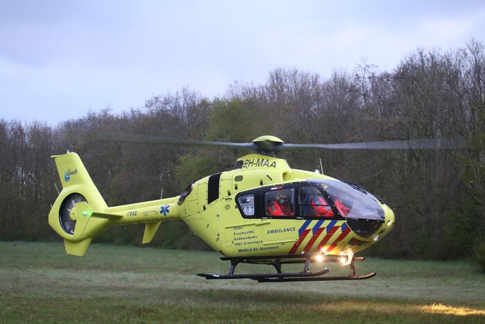 Traumahelikopter landt voor incident