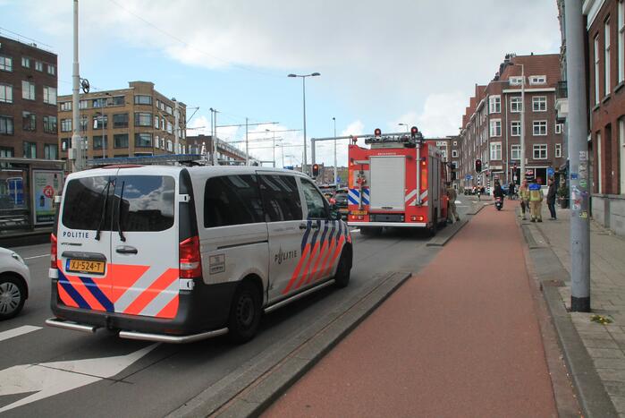 Afzetting door betonbrokken van balkon