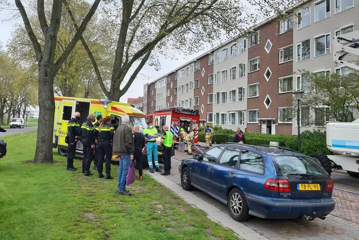 Brand in portiekflat snel geblust