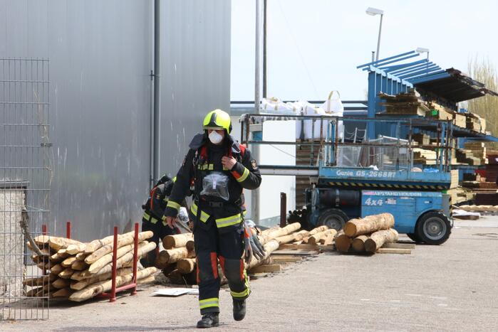 Gasleiding geraakt bij werkzaamheden Van Kempen Houthandel