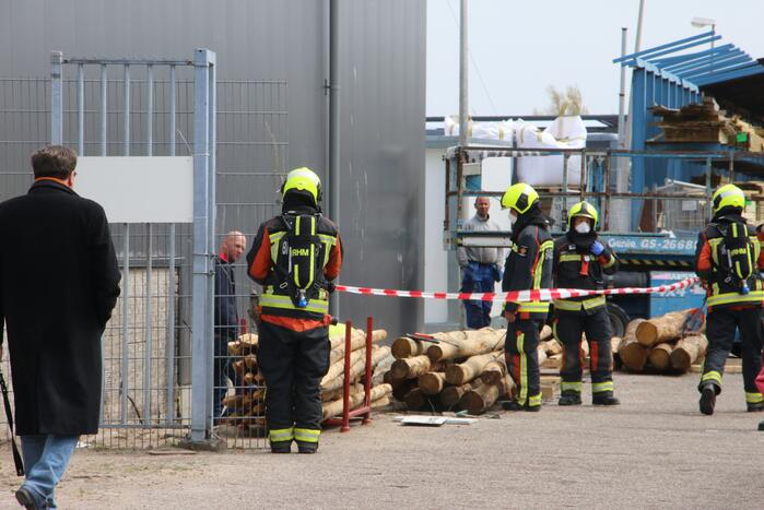 Gasleiding geraakt bij werkzaamheden Van Kempen Houthandel