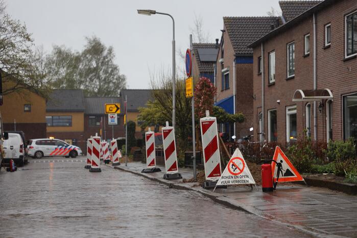 Onderzoek naar gaslekkage in wegdek