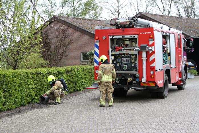 Forse rookontwikkeling bij schoorsteenbrand