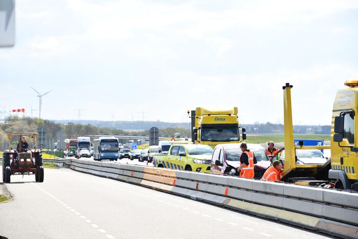 Meerdere voertuigen met elkaar in botsing