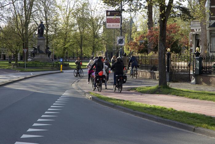 Fietsprotest tegen Corona maatregelen