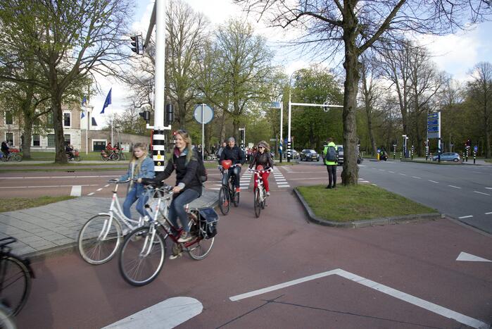 Fietsprotest tegen Corona maatregelen