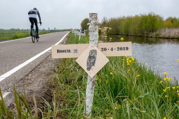 Kruizen langs weg voor doodgereden dieren