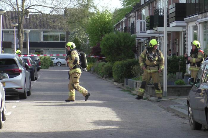 Straat afgesloten door gaslek
