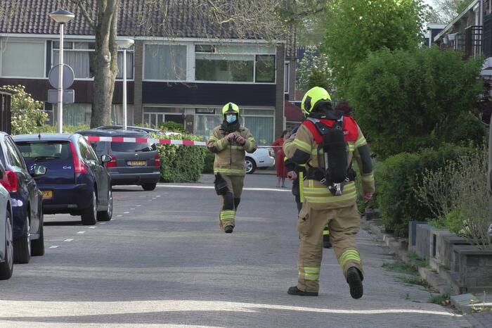 Straat afgesloten door gaslek