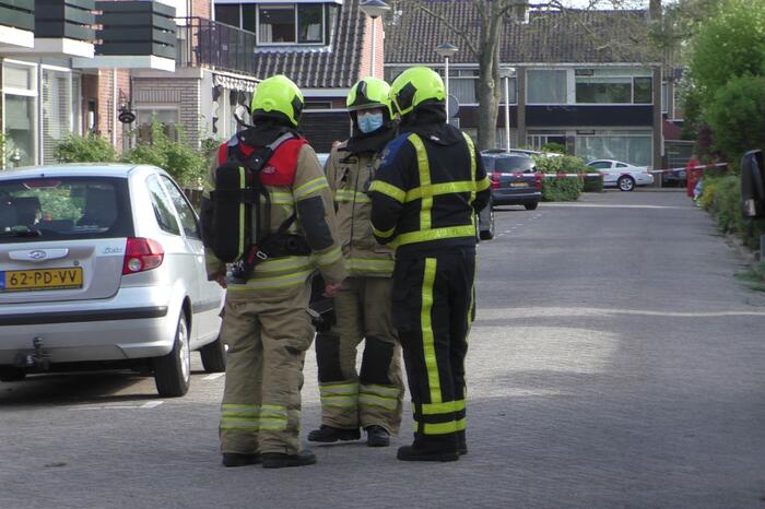 Straat afgesloten door gaslek