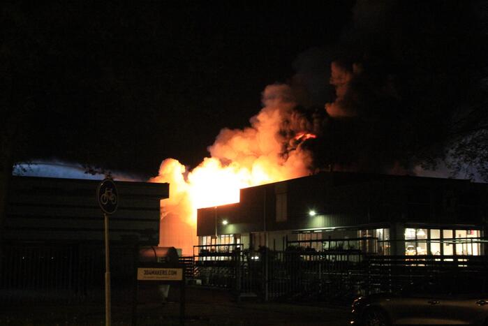 Uitslaande brand in industriepand