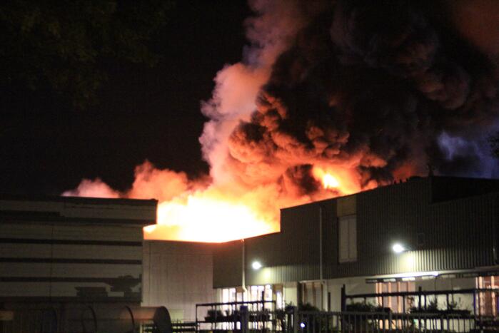 Uitslaande brand in industriepand