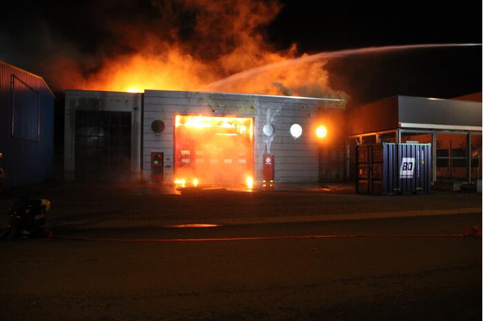 Uitslaande brand in industriepand