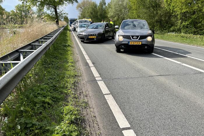 Veel schade bij kettingbotsing