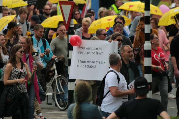 Manifestatie Walk of Freedom tegen coronabeleid