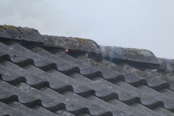 Brandweer bestrijdt uitslaande woning brand