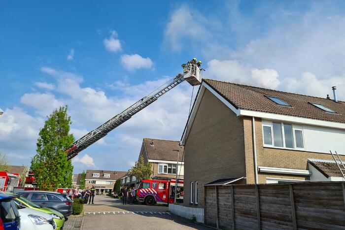 Brand op dak ontstaan door dak werkzaamheden