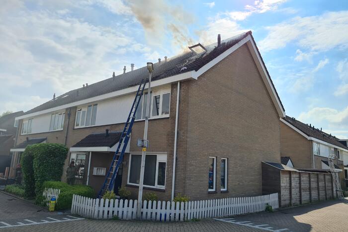 Brand op dak ontstaan door dak werkzaamheden