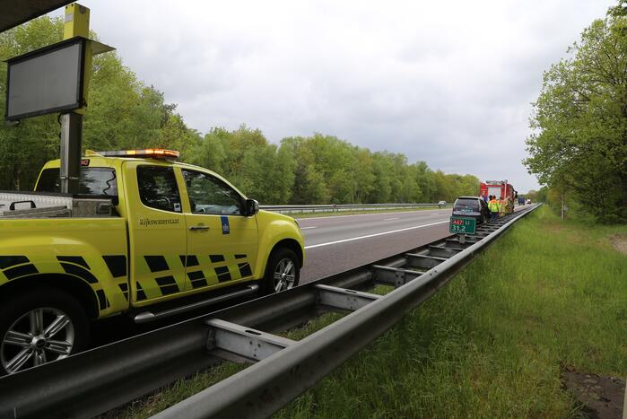 Garage-auto gaat roken tijdens proefrit