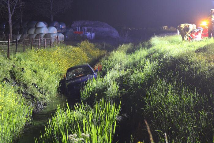 Auto te water, meerdere gewonden