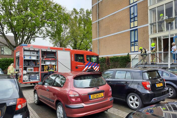 Brand ontstaan in keuken van flatwoning