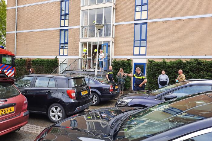 Brand ontstaan in keuken van flatwoning